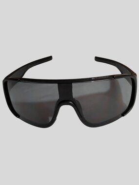 Premium Y2K Jet Black Shield Sunglasses | Sleek Wraparound Visor
